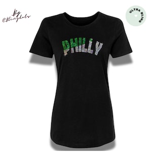 Philadelphia Bling shirt - Philly glitter tshirt - Philadelphia sequins sparkly Shirt - Customized Tee for the City of Brotherly Love