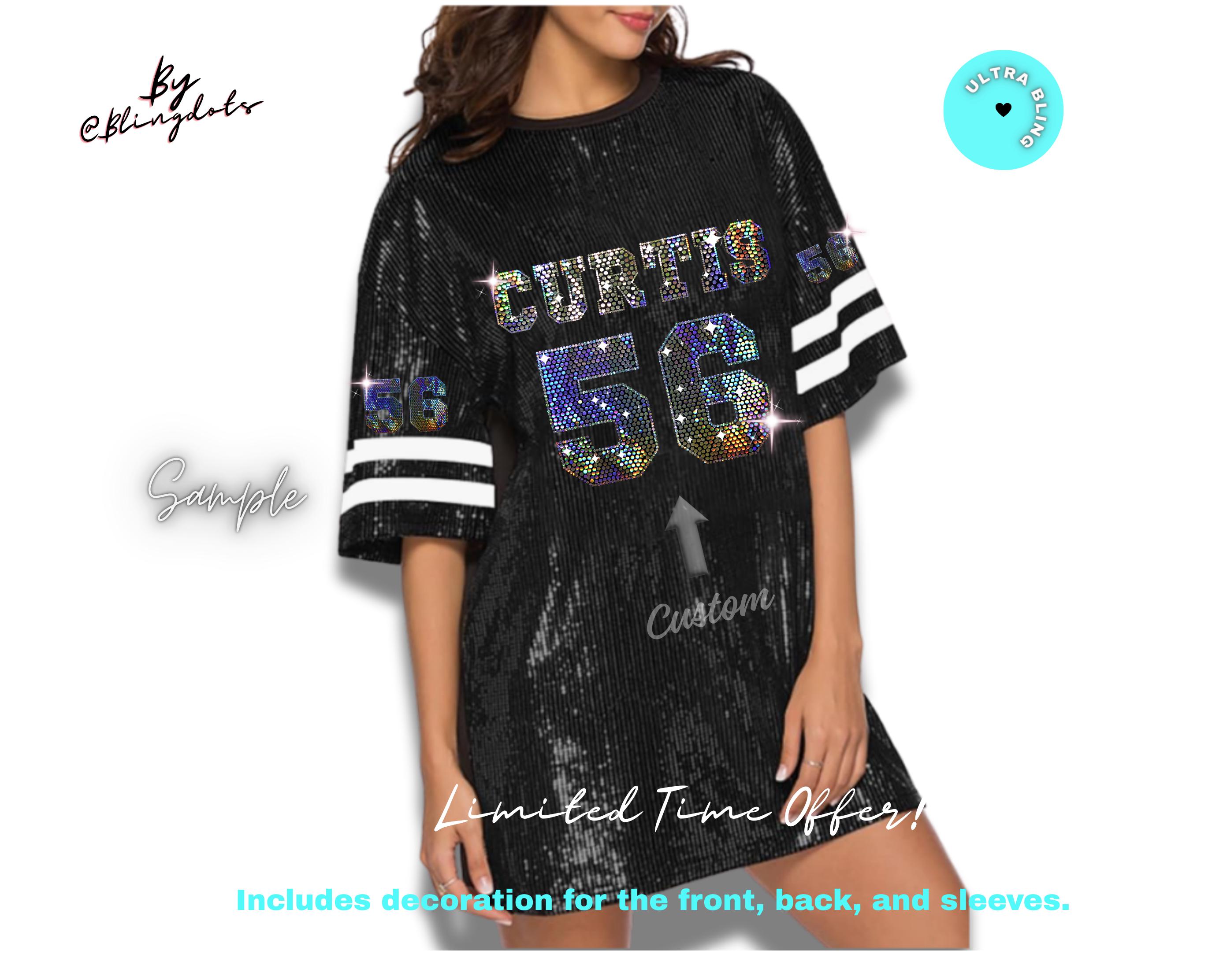 custom sequin jersey dress Custom Sequin Concert Jersey Dress
