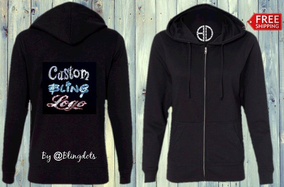custom bedazzled hoodies
