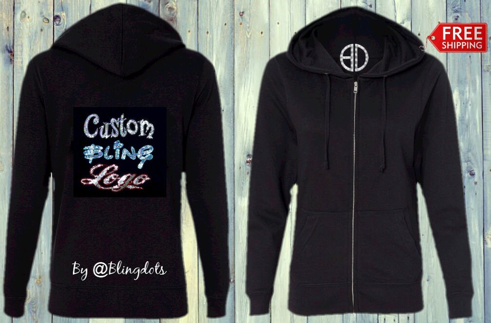 custom bedazzled hoodies