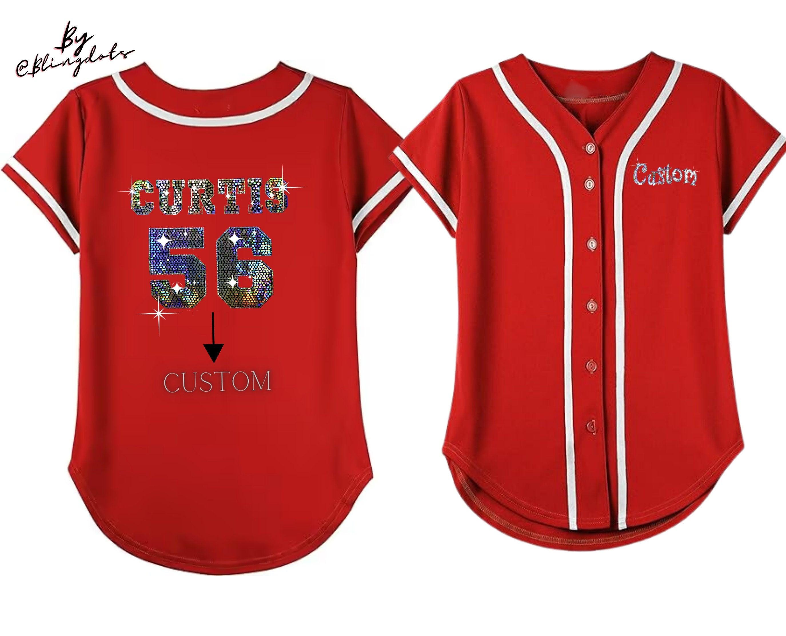 Custom Bling Baseball Jersey, Bling Jersey, Custom Logo, Add Your