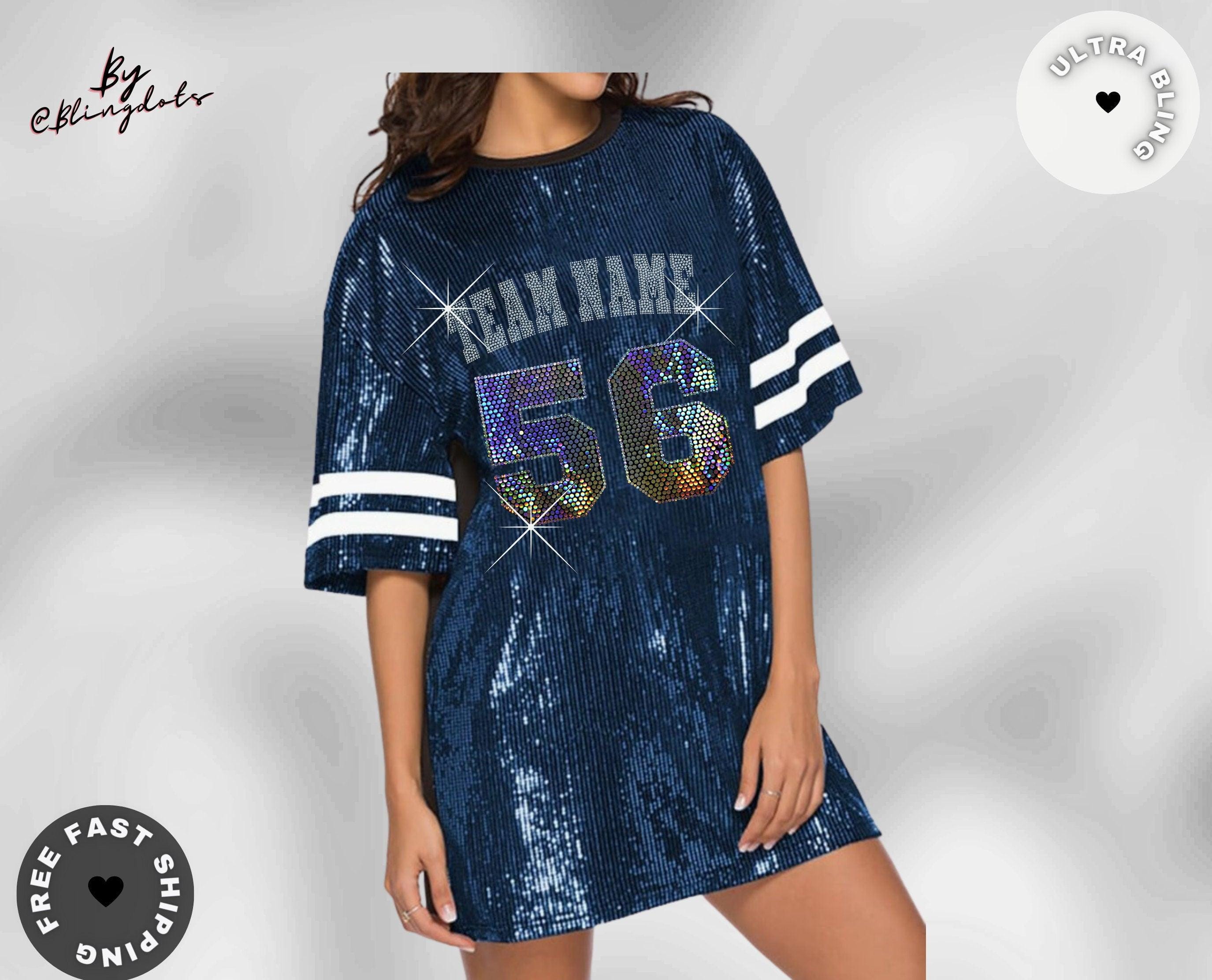 Custom Bling Dress Team Sexy Casual Sparkly Sequin Long T-shirt Tunic Game Outfit, Personalized Text Bedazzled Glitter Logo Concert Jersey - Etsy Custom Bling Dress Team Sexy Casual Sparkly Sequin Long T-shirt Tunic Game Outfit, Personalized Text Bedazzled Glitter Logo Concert Jersey - Etsy