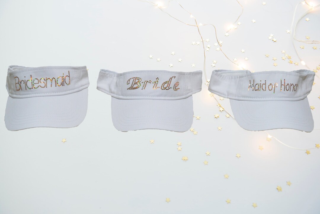 Bride Visor, Bling Visor, Custom Bling Visor, Bride Bachelorette Visor ...