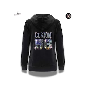 Custom Rhinestone Velour Tracksuit - Etsy