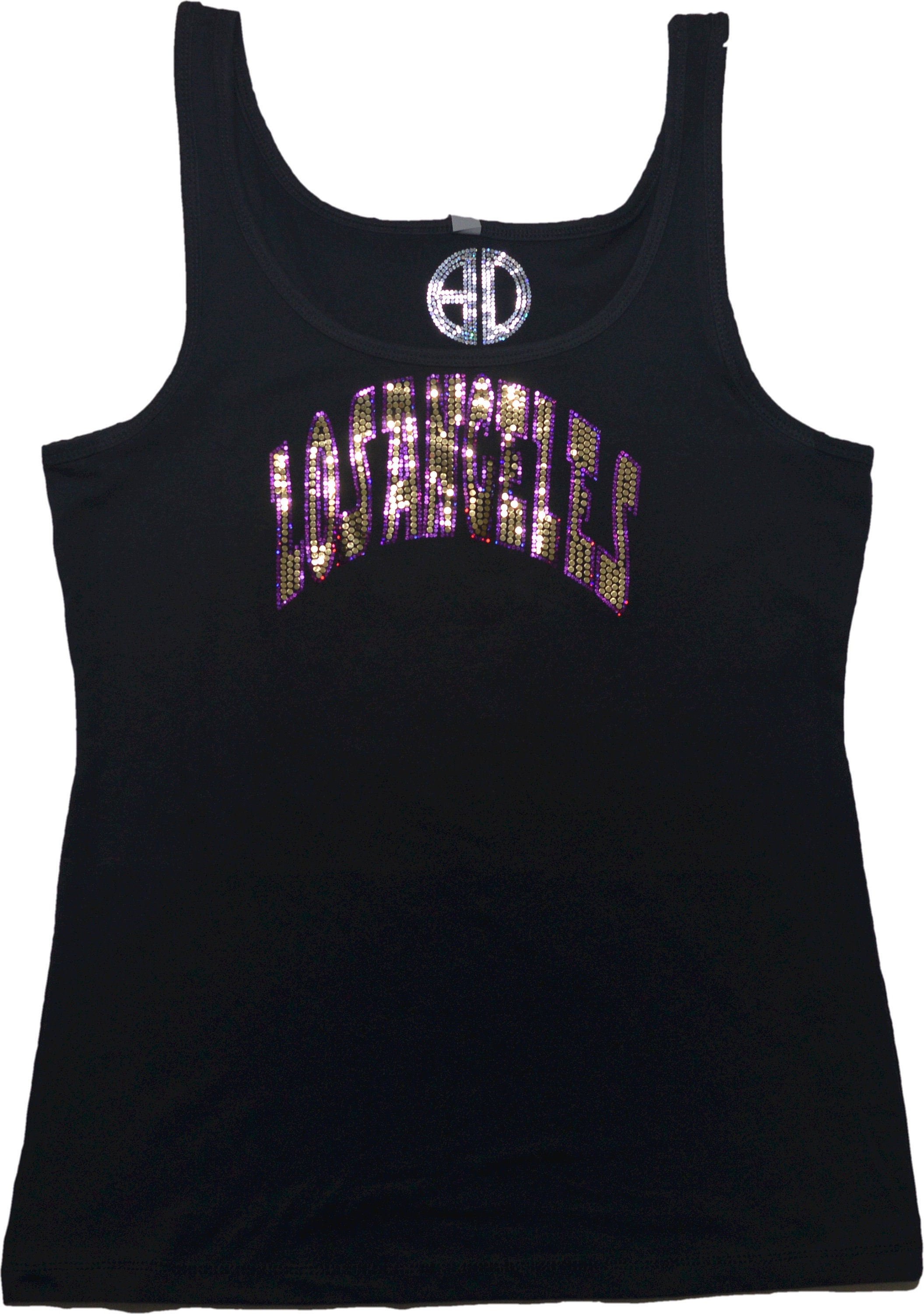 Los Angeles Bling Tank Top for Women – Sparkly Sequin LA