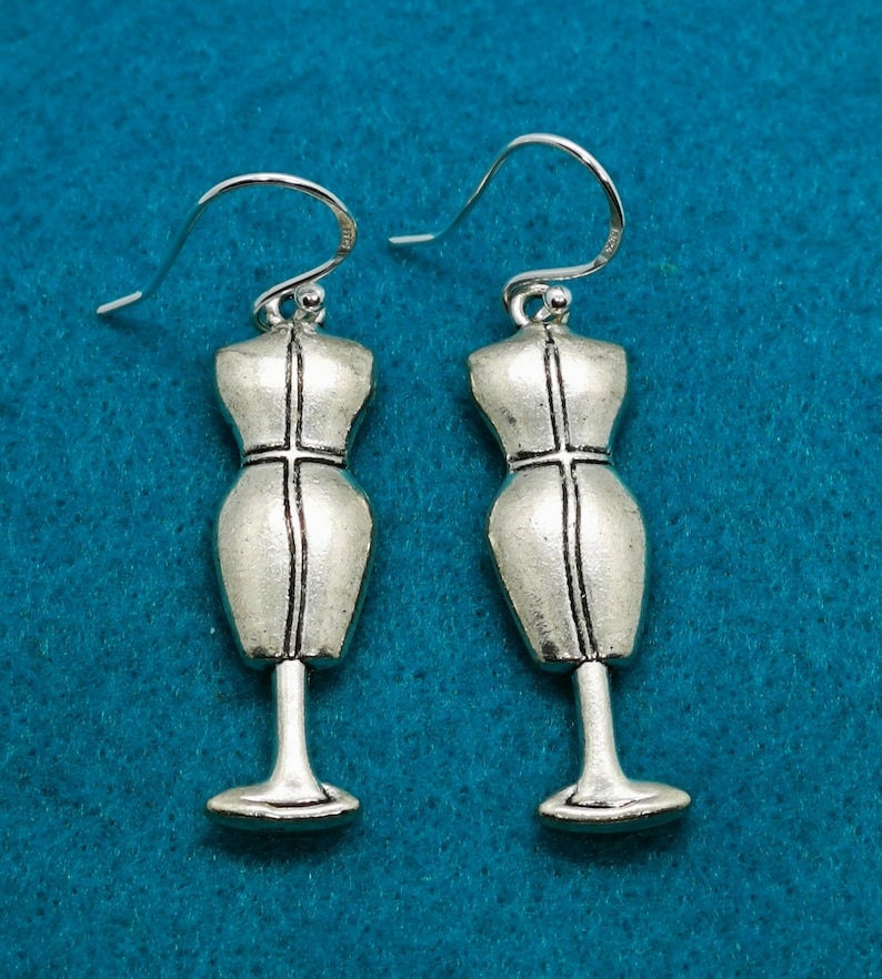 Silver Mannequin Model Earrings. Jewellery Gift. Present. Etsy