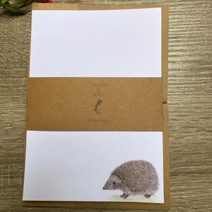 Juego de escritura de cartas de erizo, papel y sobres para escribir cartas, papel de escribir, juego de escritura personalizado, juego de papel de escribir