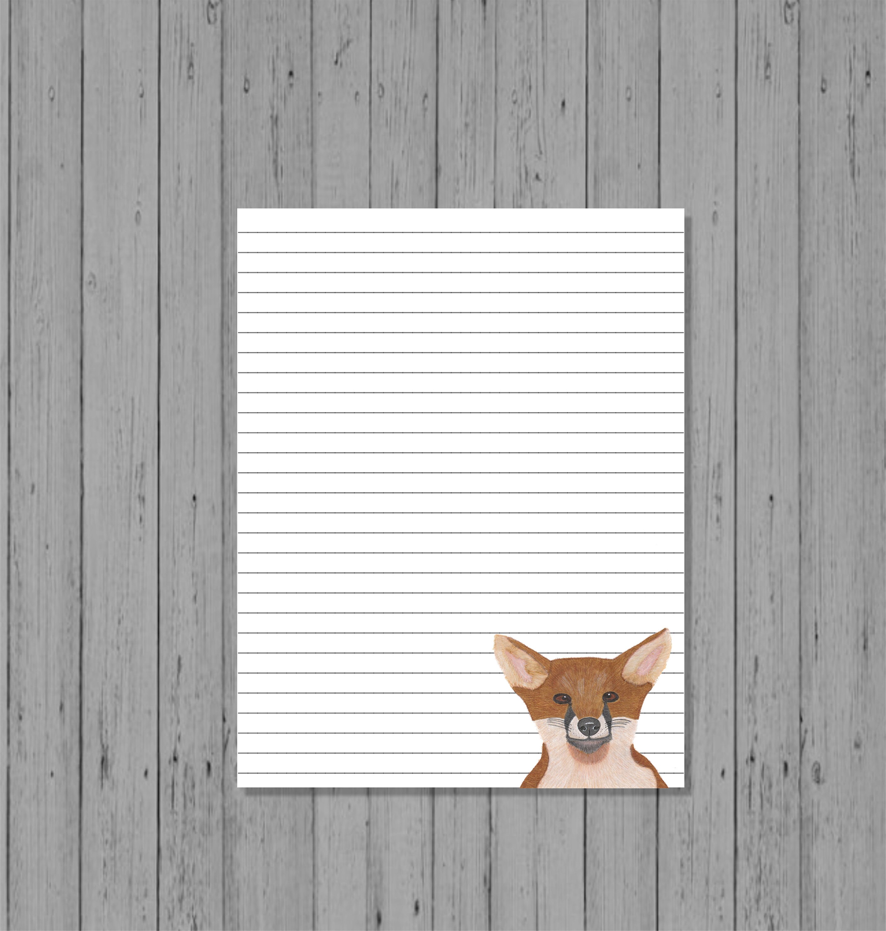 Fox Letter Writing Set letter writing paper letter writing | Etsy