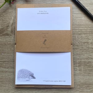 Juego de escritura de cartas de erizo, papel y sobres para escribir cartas, papel de escribir, juego de escritura personalizado, juego de papel de escribir, personalizado