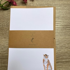 Ein wunderschönes Tiger Briefpapier Set, Briefpapier und Umschläge, Briefpapier, personalisiertes Schreibset, Briefpapierset