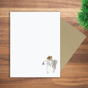 Juego de escritura de cartas de ardilla, papel para escribir cartas y sobres, juego de papel para escribir, juego de escritura, juego de papel para escribir, papel personalizado