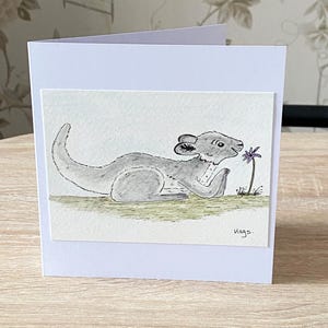 Carte peinte à la main originale, illustration de kangourou, carte d'oeuvre d'art originale, jolie carte de correspondance, carte de remerciement, carte d'anniversaire dessinée à la main, carte d'art