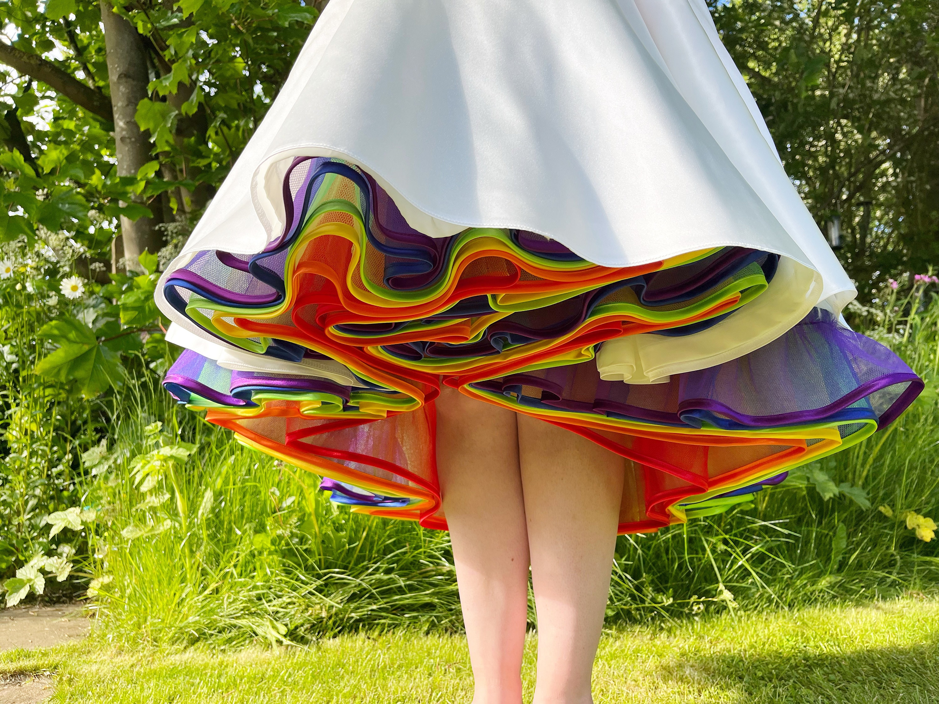 Reverse Rainbow Petticoat Any Size Length Rainbow Wedding Accessories for Alternative Brides LGBT Pride Wedding Petticoat Etsy UK