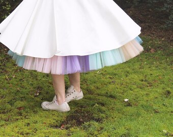 Pastel Colour Petticoat | Made-to-Measure in any size and length, rainbow wedding accessories for alternative brides, pastel wedding
