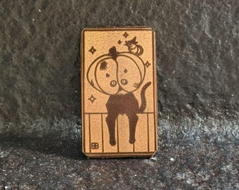 Pumpkin Cat --- Copper Pin Artist Series (atelierburns) Handcrafted one at a time