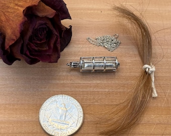 Aangepaste relikwie medaillon, haarherinneringssieraden, sentimenteel cadeau