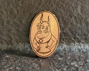 Taurus --- Copper Pin Artist Series (atelierburns) Handcrafted one at a time