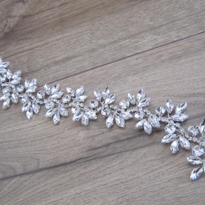 Crystal for wedding Dress Belt, Bridadal sash Belt,  Bridal Belt, Skinny Rhinestones Belt, Crystal Belt, Wedding Head Piece for Bride