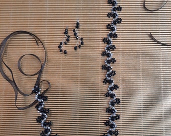 Black Pearl Wedding Belt: Rhinestone Bridal Sash