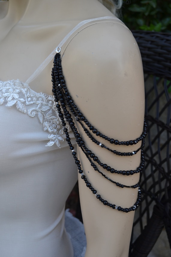 black beads for dress 1920s Beaded Mable Flapper Dress