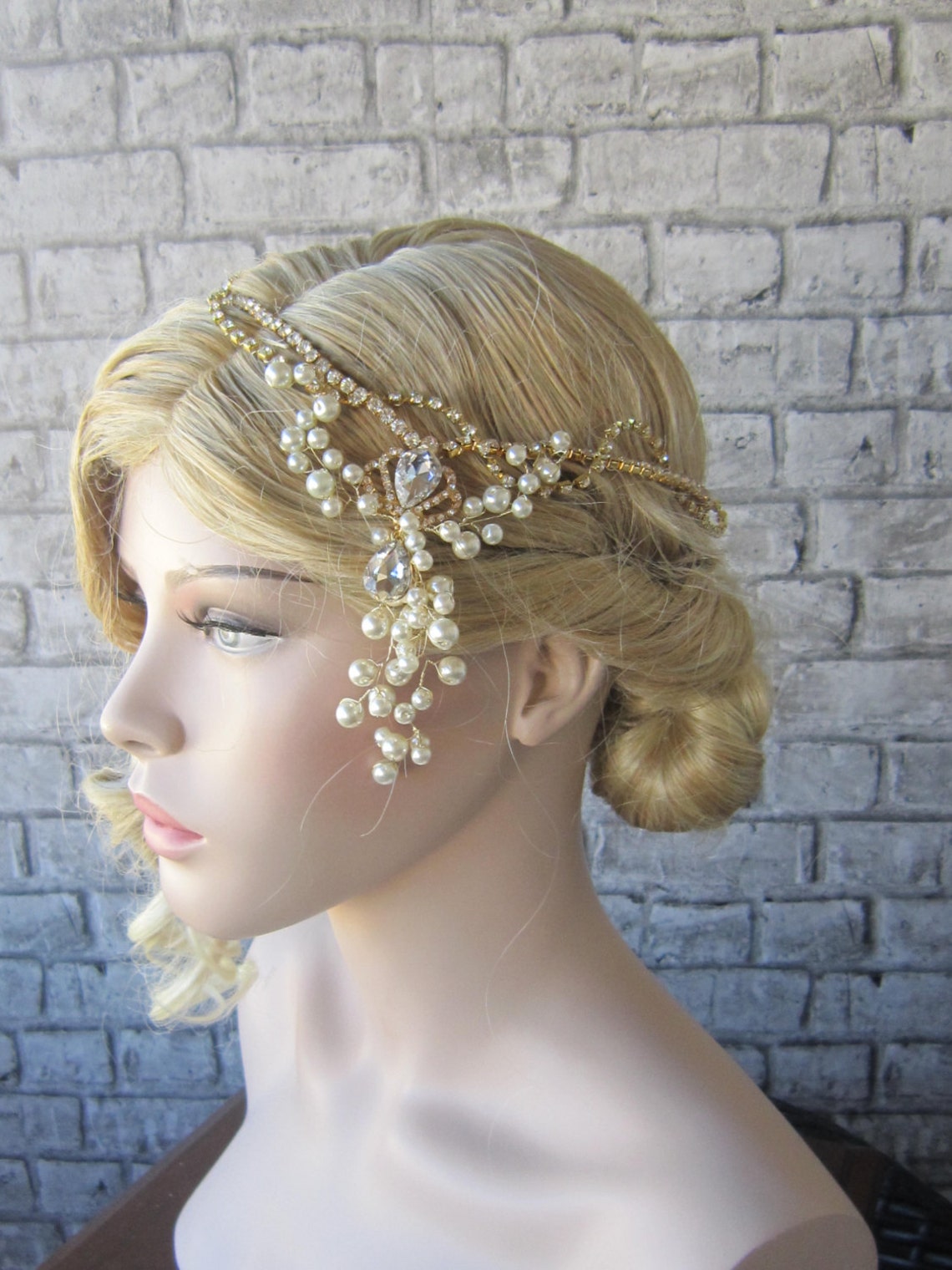 bridal chain headpiece