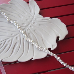 Rhinestone Pearl Bridal Sash Belt - Ivory Wedding Dress Accessory