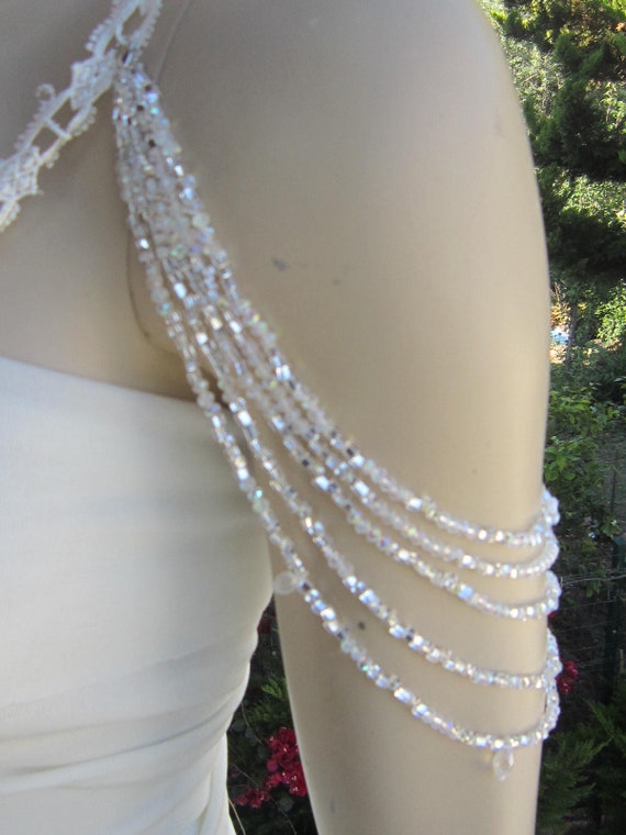 Wedding Detachable Strap, Crystal Bridal Strap ,shoulder, Bead