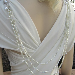 Backdrop Necklace  Back Necklace , Bridal Backdrop Necklace, Crystal Bridal Back Necklace , Back Jewelry