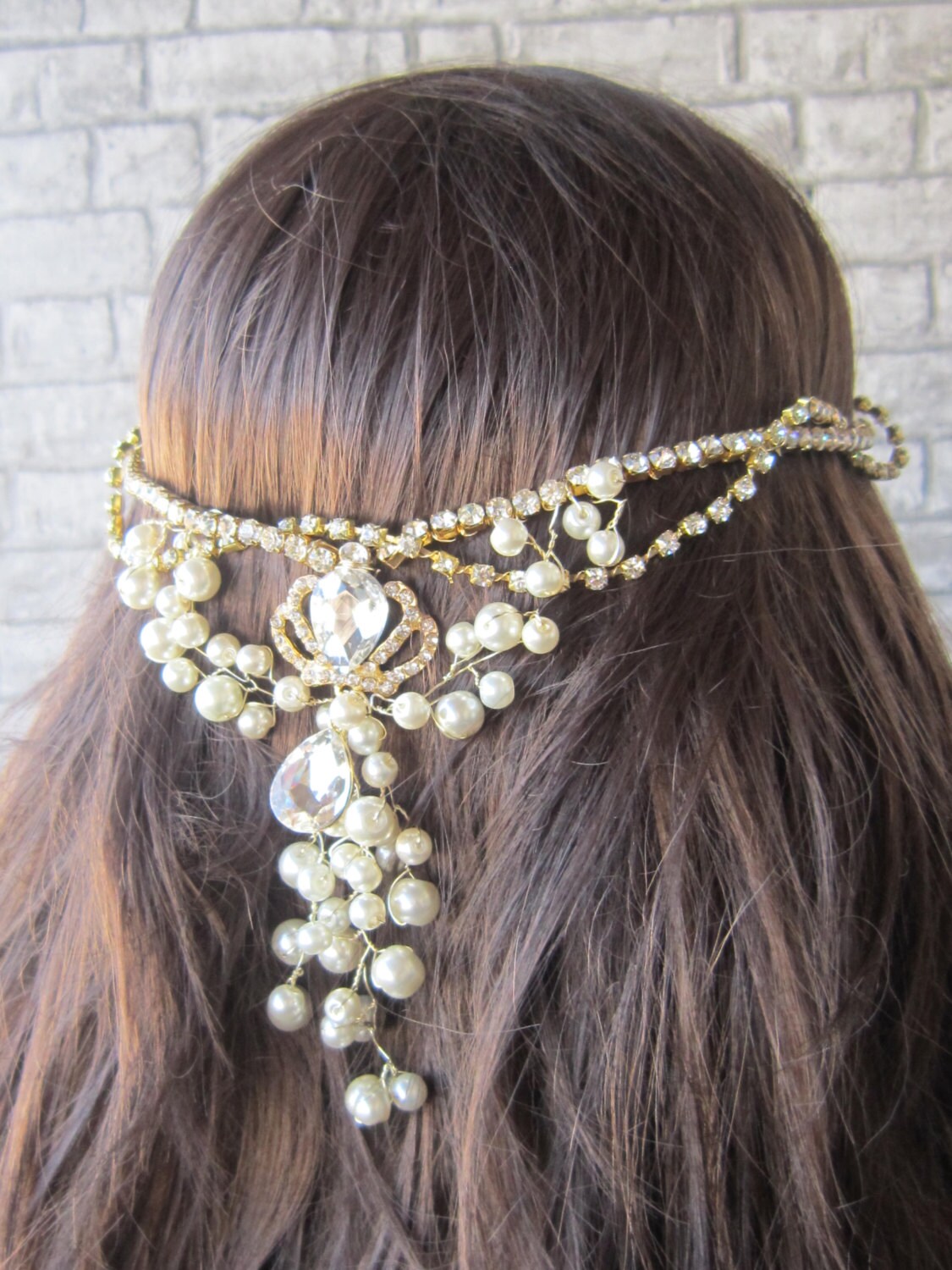 bridal chain headpiece