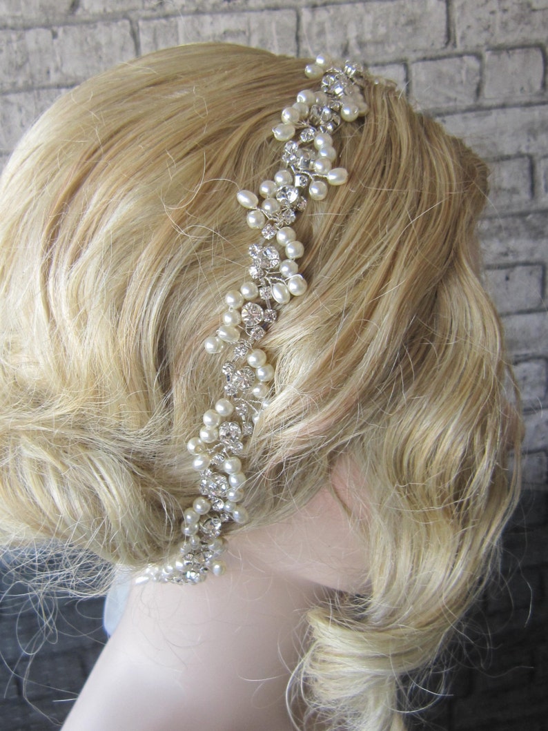 String of Pearls Headband Ivory