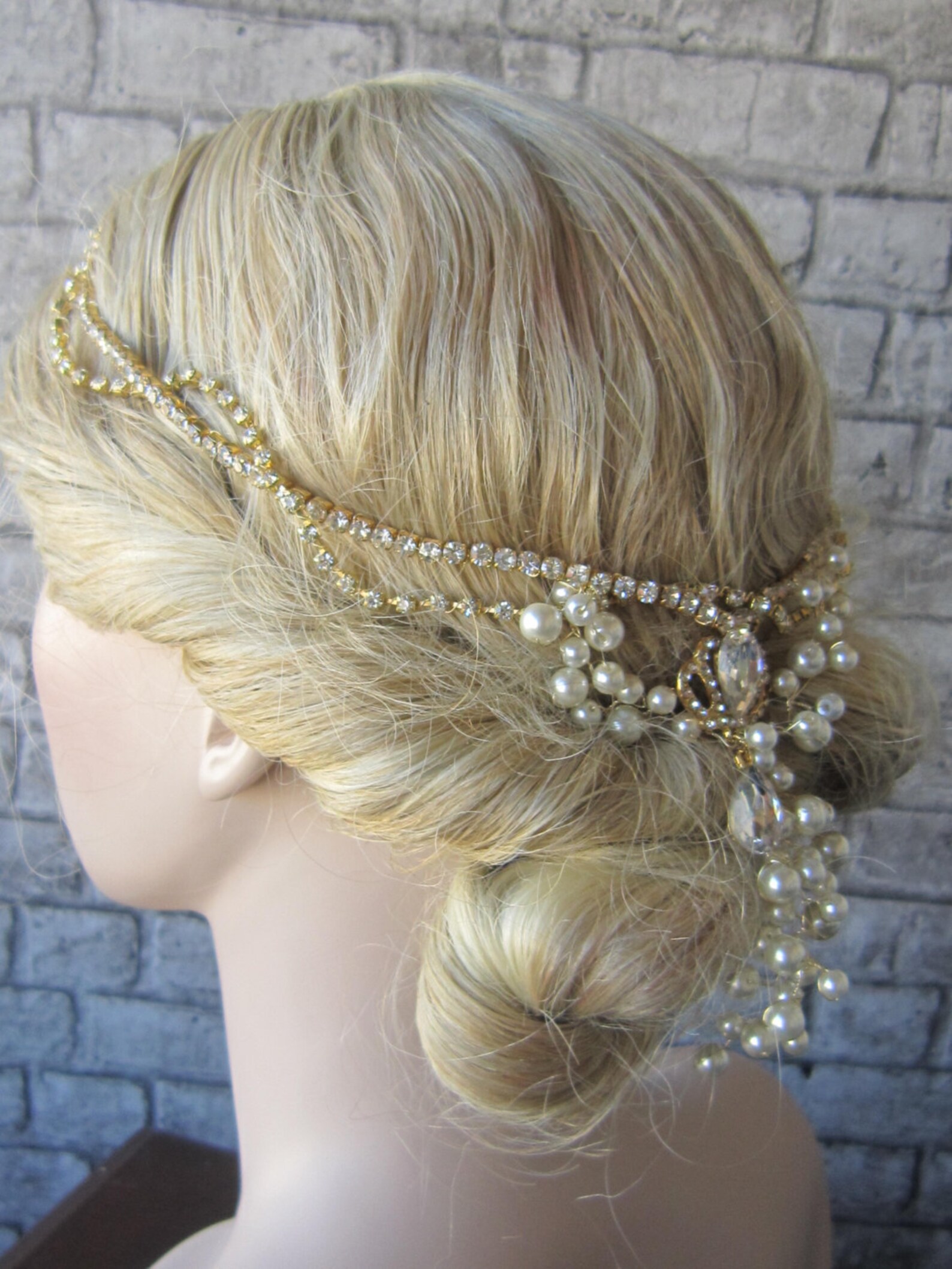 bridal chain headpiece