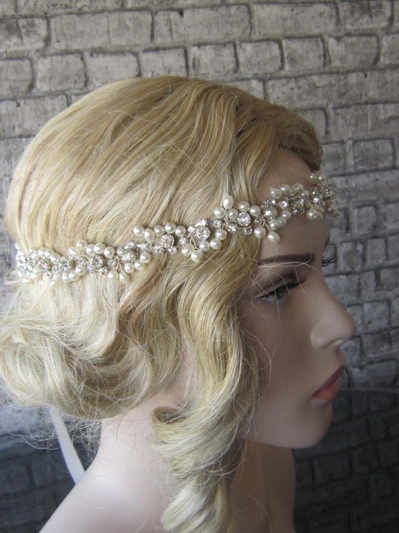 String of Pearls Headband Ivory main image 1