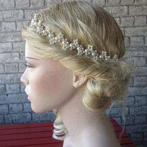 Pearl Bridal Headband: Rhinestone Wedding Headpiece
