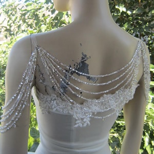 Crystal Beaded Wedding Shoulder Necklace: Bridal Body Jewelry