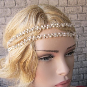 Rhinestone Pearl Wedding Headband: Bridal Hair Accessory