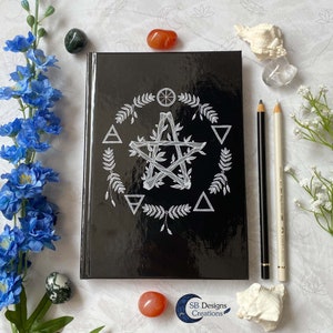 Pentagram Grimoire Journal | Elemental Magick A5 Hardcover Notebook