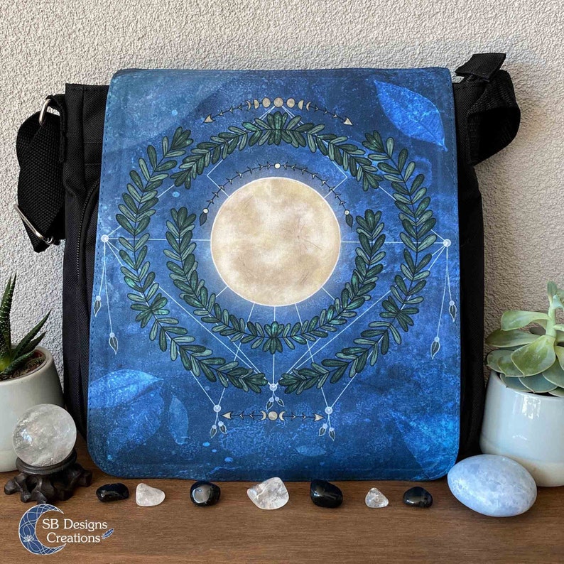 Full Moon Nature Bag Moon Magick Moonwitch Full Moon Art - Etsy