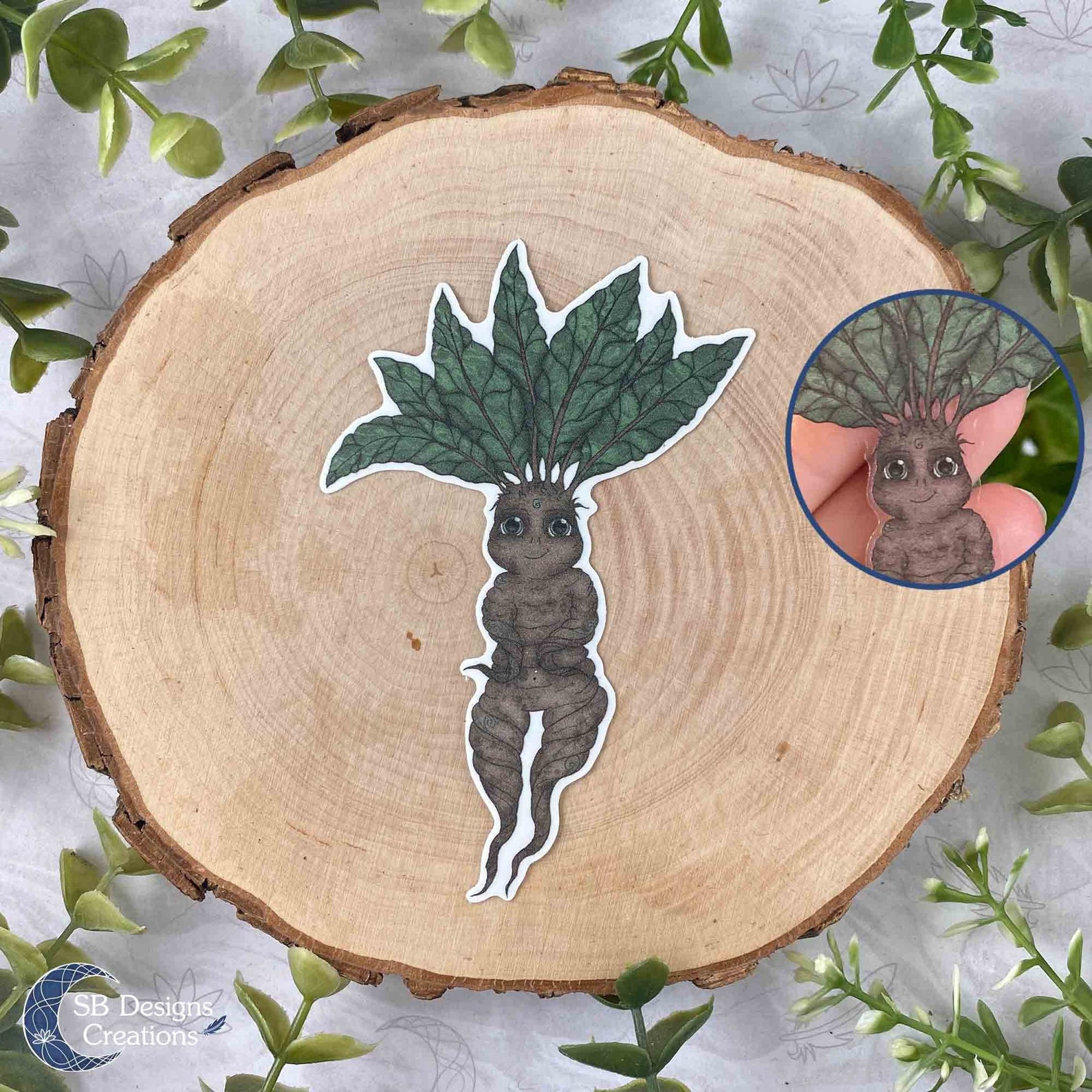 Mandrake Vinyl Sticker Transparent Mythological Creatures | Etsy