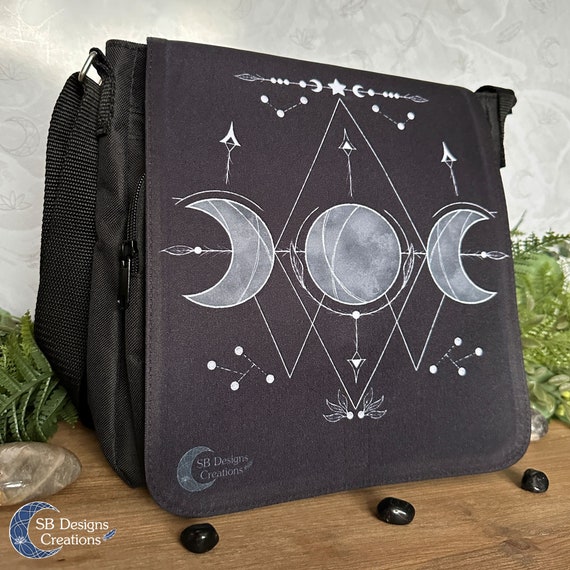 Witch Moon Shoulder Bag | Triple Moon Bag | Gothic Bag