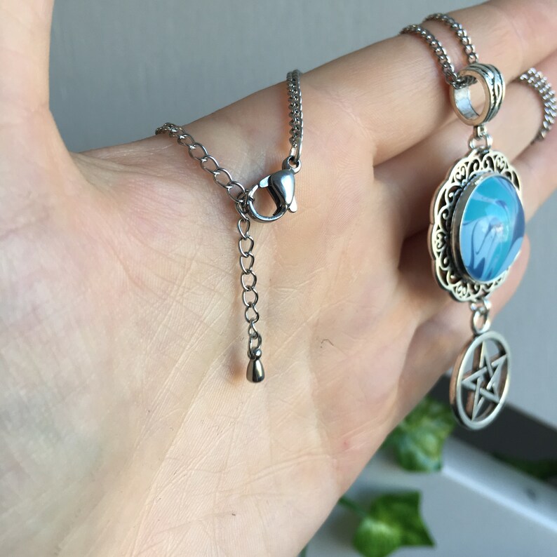 Witch necklace Sea witch Water witch Pentagram necklace  Etsy