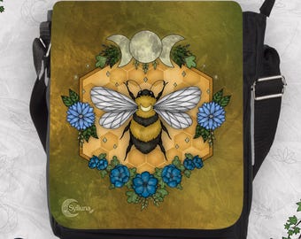 Bumbelbee Shoulder Bag | Spirit Soul Animal | illustrated  bag | Magical Creatures | Unique Gift| Bee Insect, Animal Bag