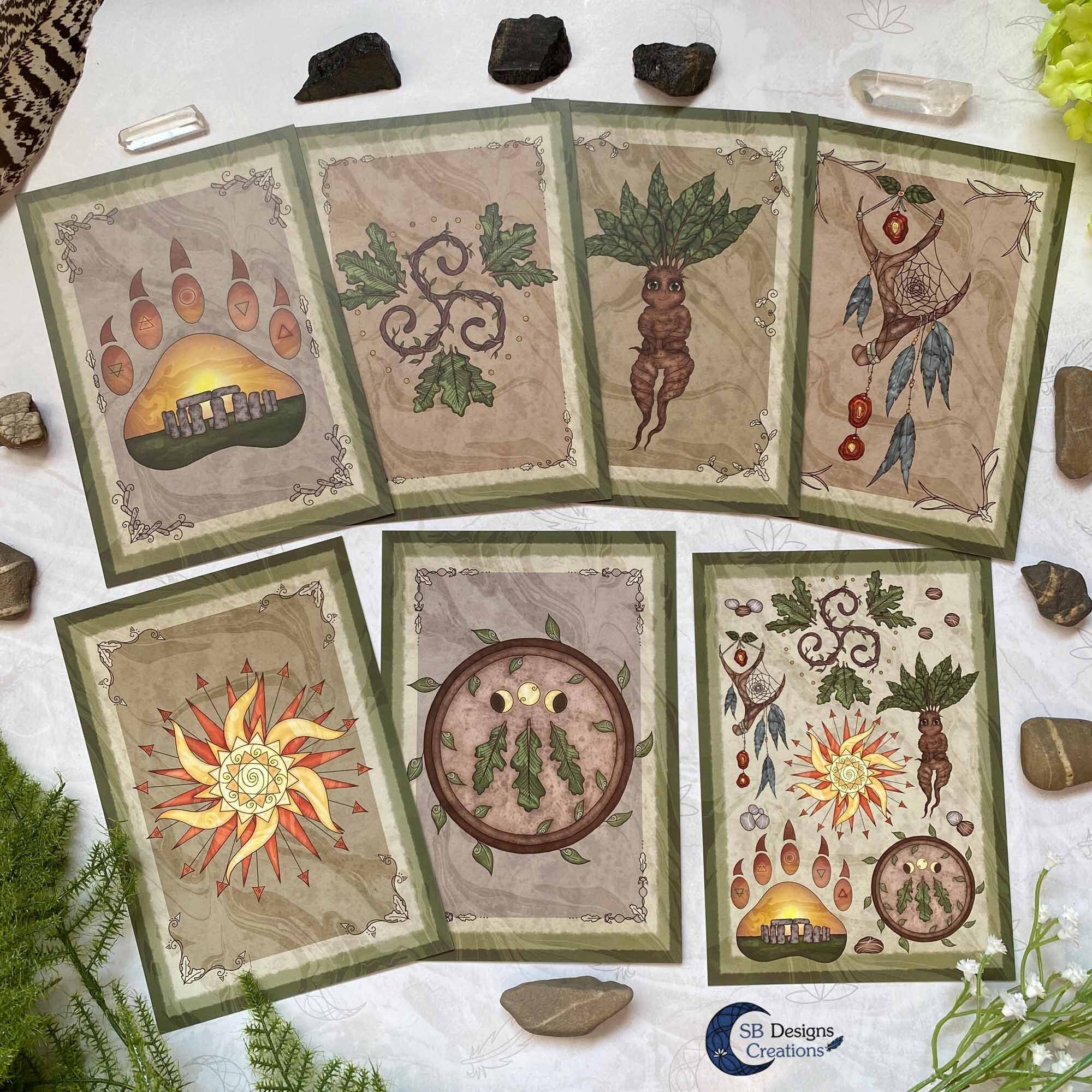 Magic Plants Witch's Herbs Mandrake Root Wicca Occult Greeting Card Stock  Illustration by ©belus #495084382