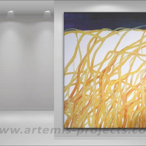 150 X 110cm, Grosses Bild, Large Painting , Big Size, Gold Orange Blue, ORIGINAL, XXL PAINTING, Unikat, Unique Oversize Bild 1