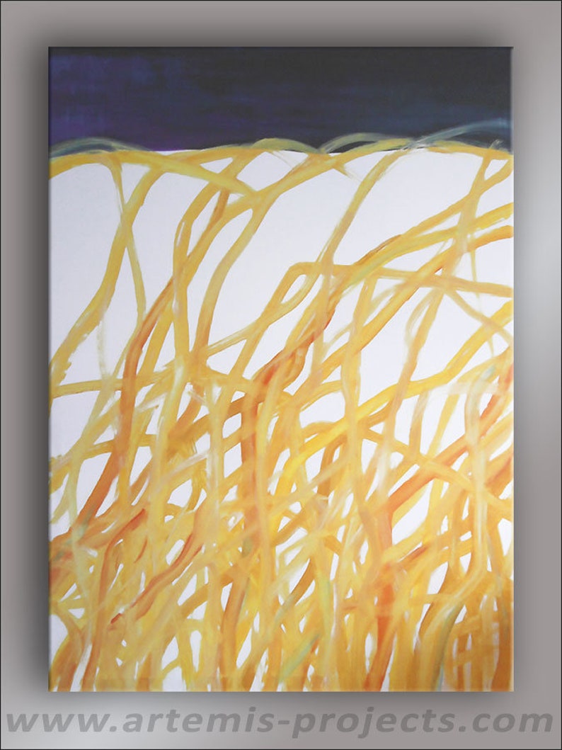 150 X 110cm, Grosses Bild, Large Painting , Big Size, Gold Orange Blue, ORIGINAL, XXL PAINTING, Unikat, Unique Oversize Bild 2