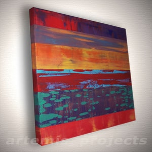 XL Size FORMAT, on frame 80 cm x 80 cm x 3.8 cm, deep edge, 3D frame, framed, Abstract Large Painting, UNIKAT, Original