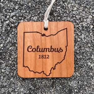 City Ohio Ornament - Make your own ornament - Columbus Ornament - Cleveland Ornament - Cincinnati Ornament - Akron Ornament - Athens