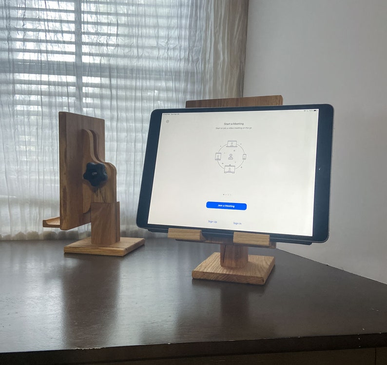 Tablet Handmade Adjustable Wood Tablet Stand Handmade for Ipads and Tablets From Fallen ...
