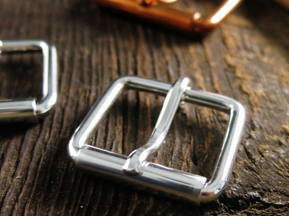 SOLID SILVER Belt Buckle Sterling Silver Buckle with Roller Etsy