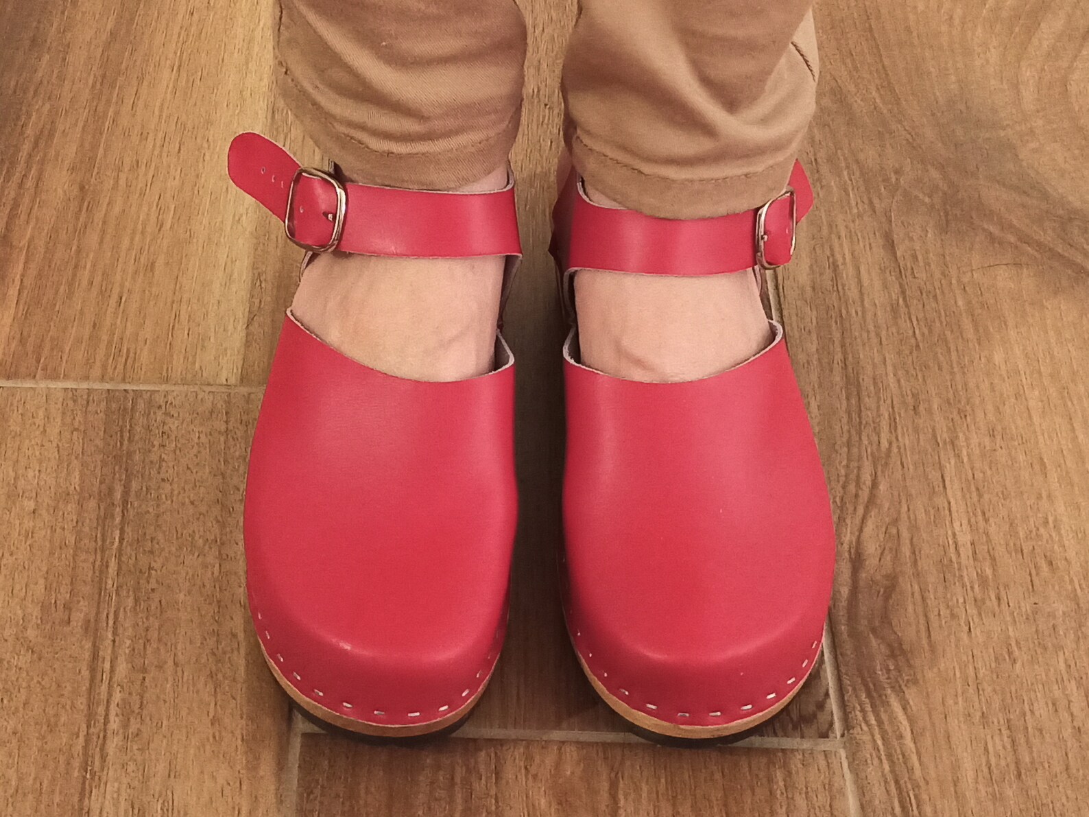 Flat Women's Wooden Sandals Swedish Clogs 65 / 37 EU / Etsy