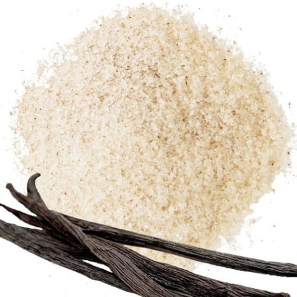 Organic Vanilla Sugar / Sugar with Natural Vanilla / Available from 2oz-32oz